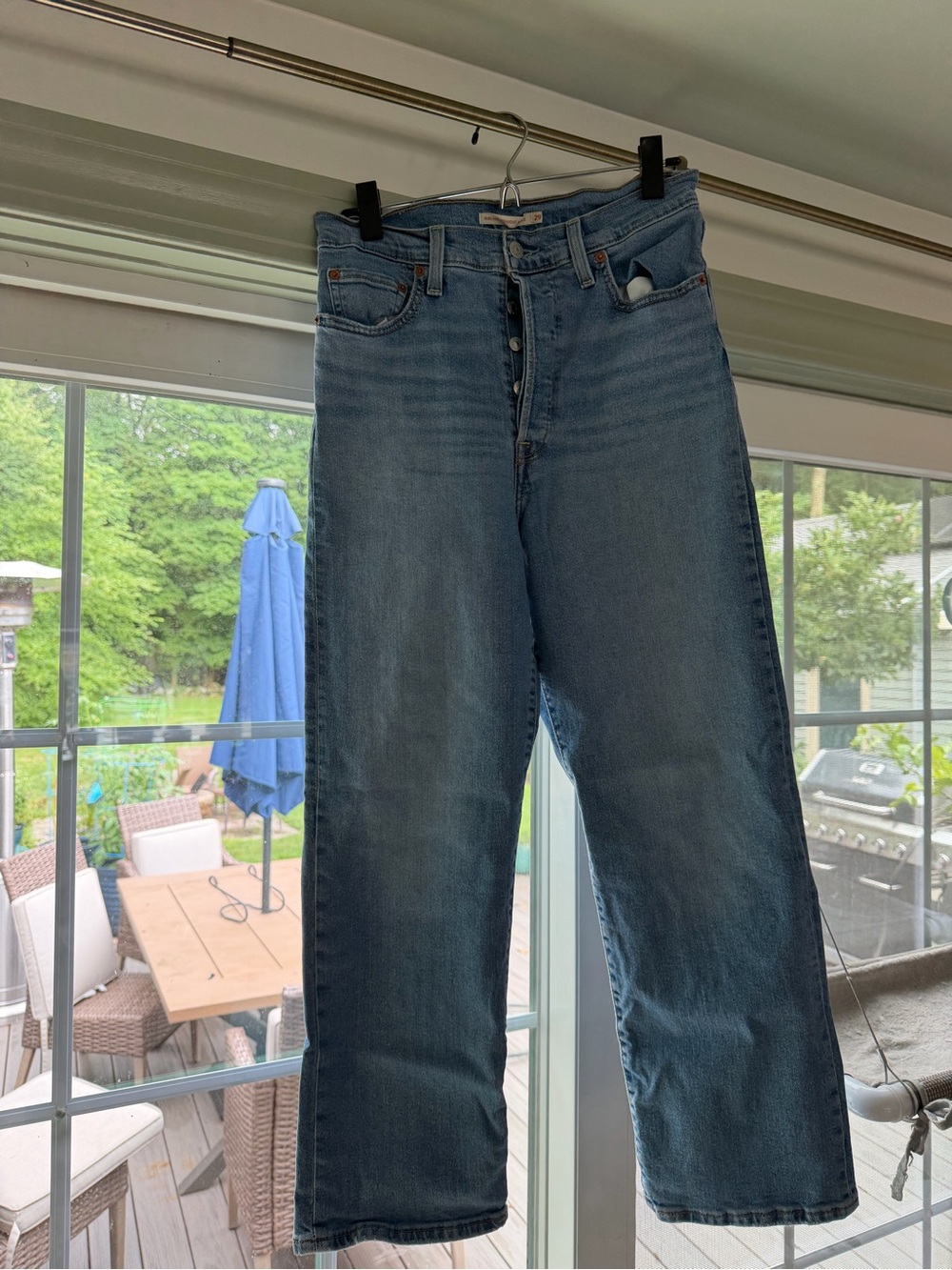 Levi’s Ribcage Straight Ankle Jeans Size 29 Light Wash High Rise